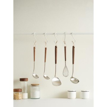 肆月 木柄鍋鏟家用304不銹鋼炒菜鏟子炒勺湯勺漏勺打蛋器廚具套裝