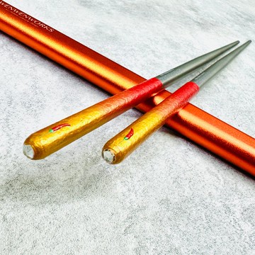 【馬力十足鑽筷筷】椒好運純鈦鑽筷筷版