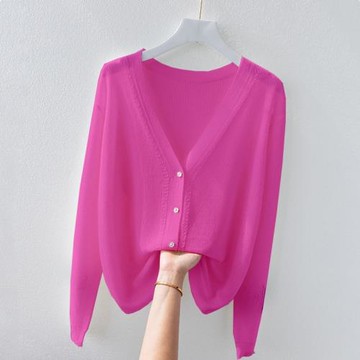 針織開衫女外穿2025秋季新款配吊帶裙子寬松大碼薄款外搭披肩罩衫