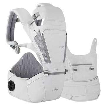 i-angel Dr. Dial Plus All-in-one 嬰兒背帶  線條灰  可調式