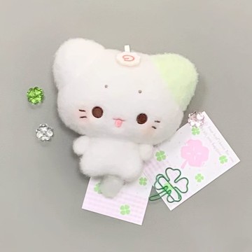 ❤️在臺好貨❤️爆款 幸運兔 毛絨 玩偶 超萌 小衆 魚餅貓 掛件 書包 掛飾 鑰匙扣 公仔 玩偶