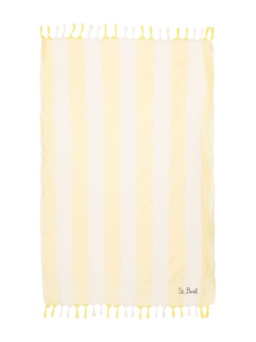 MC2 Saint Barth Kids - striped beach towel - kids - Cotton - One Size - Yellow