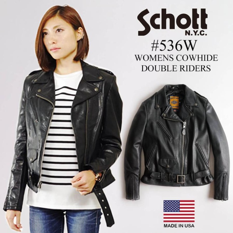 ショット SCHOTT 536W カウハイド レディース ダブルライダース ...