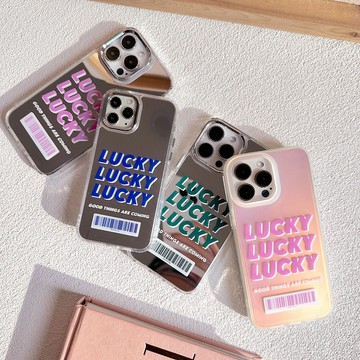 Twinko💗[CA1677]❥獨家客製化發票載具*LUCKY好運手機殼❤️IPHONE17 16 15 14PRO