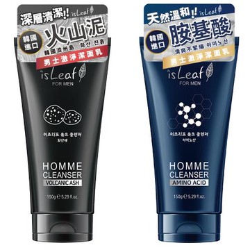 韓國 isLeaf 男士激淨潔面乳-二款可選(胺基酸 火山泥)150g