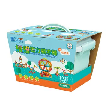 小牛津 Okids博士積木｜繽紛磁力積木棒｜102pcs【佳兒園婦幼館】