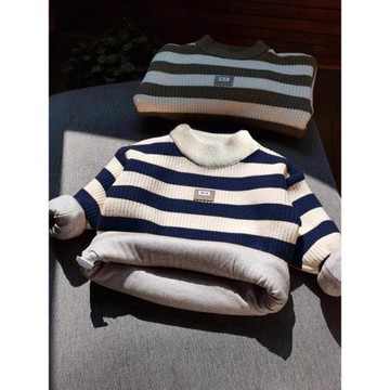 寶寶德絨毛衣男童加絨加厚女童打底衫內穿兒童2025新款內搭毛衣潮