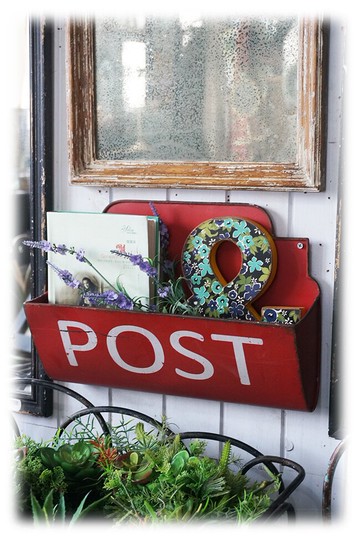 鐵質古舊信箱 墻飾 鄉村風格 1入