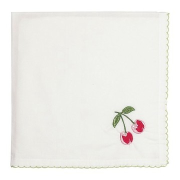 丹麥GreenGate Cherry red 刺繡餐巾布