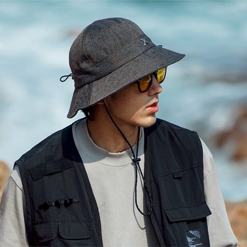 環保再生布料色織漁夫帽