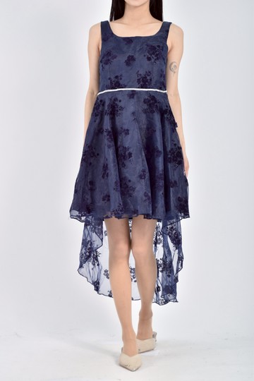 (S) pnimo ballo質感棉質無袖小禮服藍色洋裝