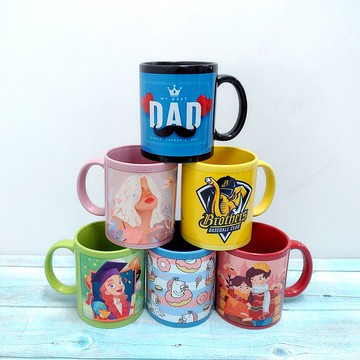 客製化 全彩 馬克杯 來圖訂製 六色 馬克杯 訂做 杯子 咖啡杯客製