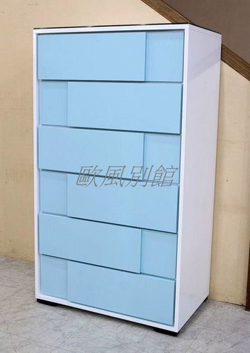 【歐風別館】蒂芬妮白色烤漆六斗櫃【台北桃園免運費】