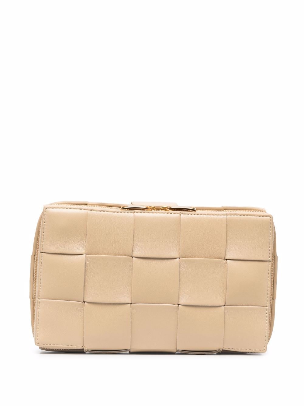 Bottega Veneta - Intrecciato zip-around makeup bag - women - Lamb Skin - One Size - Neutrals