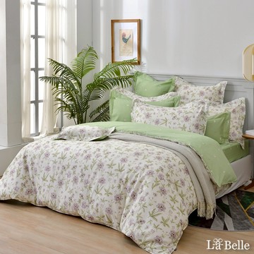La Belle 100%純棉四件式防蹣抗菌兩用被床包組-靜謐香居 - 特大180X210CM