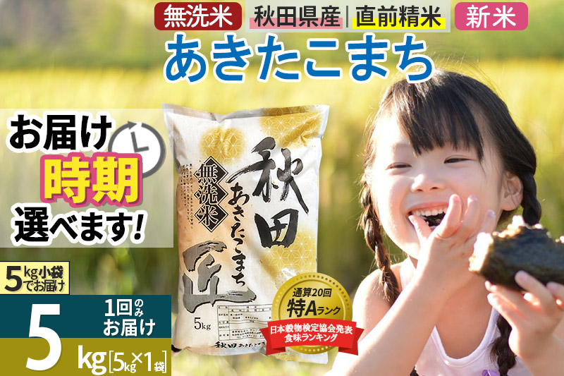 ＜新米＞秋田県産 あきたこまち 5kg (5kg×1袋) 令和5年産 発送時期が選べる お米|02_snk-030301