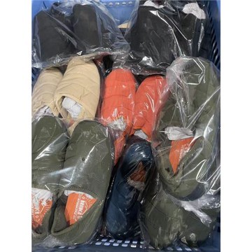 出口日本外貿棉拖鞋秋冬款保暖柔軟防滑一腳蹬居家女鞋男鞋休閑鞋