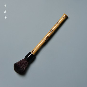 天然梅鹿竹養壺筆 刷壺筆 老料梅鹿竹壺刷子 養茶壺毛筆 茶道配件