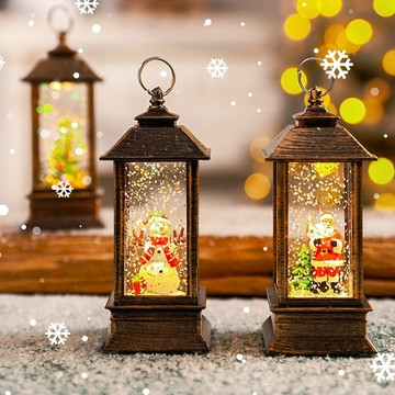 聖誕節裝飾品 聖誕禮物 音樂盒 水晶燈 裝飾品 小夜燈 雪花燈 氛圍燈 禮物 飄雪氛圍小風燈 桌麵布置道具 發光小夜燈
