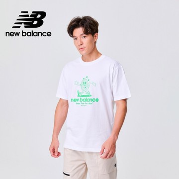 【New Balance】 NB 趣味插圖短袖上衣_男性_白色_AMT31563WT