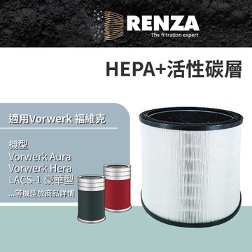 適用 Vorwerk 德國福維克 aura Hera 空氣清淨機 HEPA+活性碳 濾網 濾芯 濾心