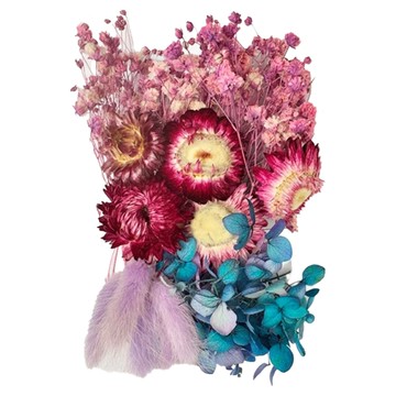 A-ONE 匯旺 乾燥花 Set 天然乾燥花盒 尺寸 17 x 11.5 x 3.3 CM  紫色幽萝