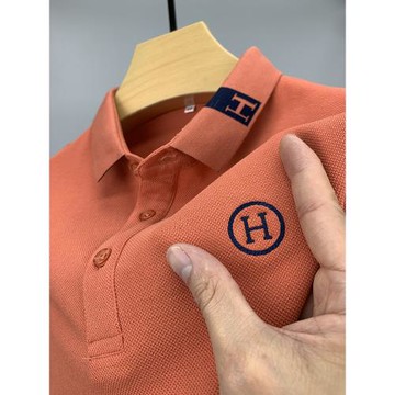 夏季男士短袖t恤polo衫保羅刺繡外貿原單純棉體恤精品H潮網紅同款