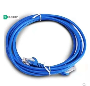 超五類成品網線電腦跳線五類非屏蔽網絡線CAT5E網絡路由器線1米線{鑫弘-3C數碼}可開發票