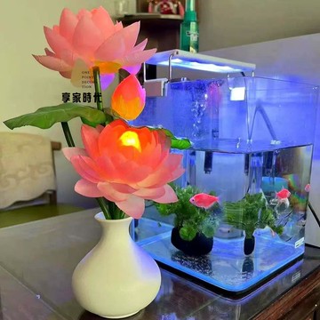 免運開發票 小夜燈 夜燈 床頭燈 可充電蓮花燈高檔臥室擺件光控節能感應照明睡眠小夜燈送朋友禮品 八折減免lysl