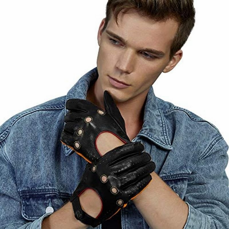 Gsg運転 手袋 革 メンズ ドライビンググローブ 薄手 夏 ドライブ スマホ レザー 羊革 車 裏地なし グローブ バイク ドライバー 通販 Lineポイント最大get Lineショッピング