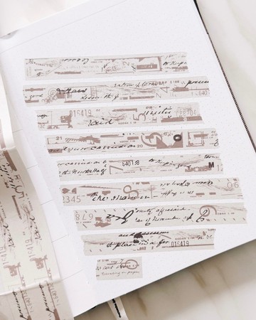 Brown Collage・15mm 和紙膠帶・Washi tape