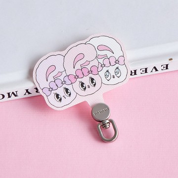 艾絲樂小兔兔兔臉靠臉旋轉手機掛片/夾片