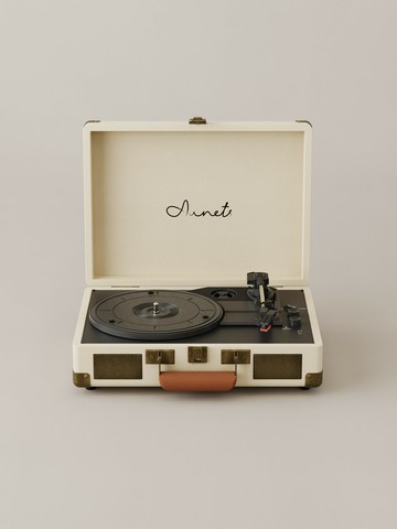 唱片機Aunets復古留聲機音響藍牙音箱電唱機膠片一體式禮物