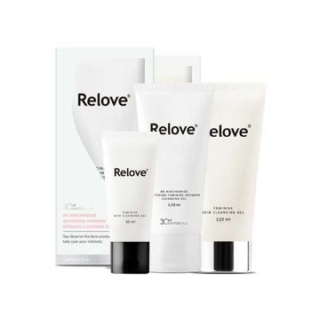 【Relove】私密肌菸鹼醯胺美白潔淨精華凝露120ml+私密胺基酸潔淨凝露120ml(送私密胺基酸潔淨凝露30ML)