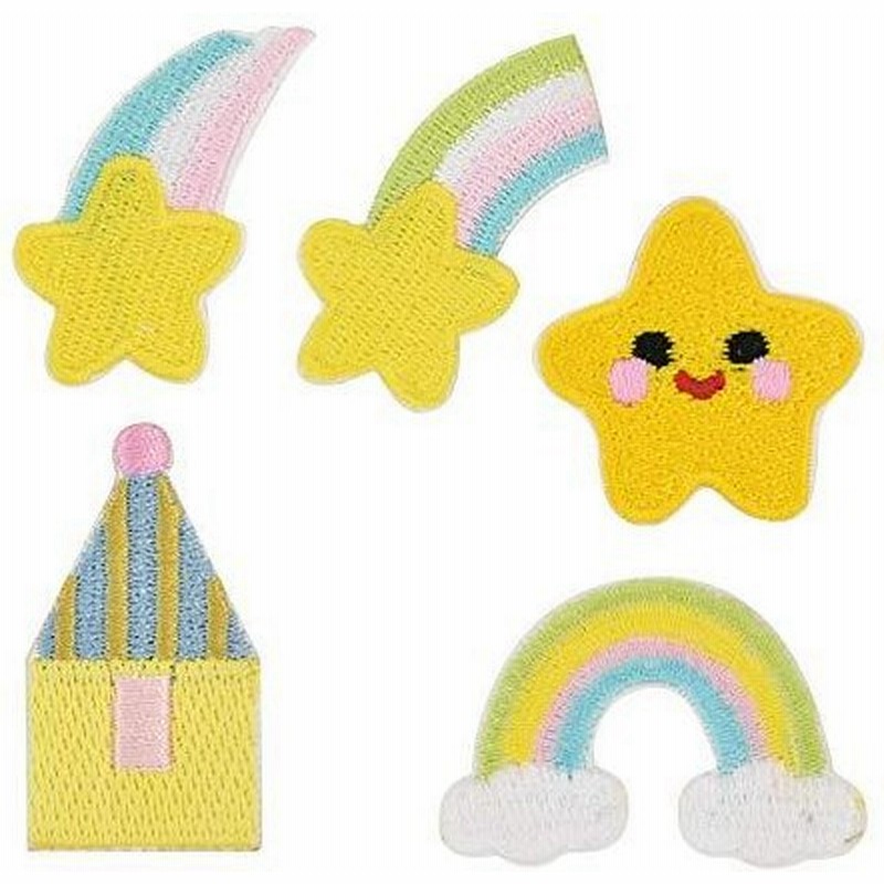 ワッペン アイロン刺繍 Muncvy アップリケ Diy服 虹 流れ星 星 モチーフ おしゃれ カワイイ 装飾 男の子 女の子 保育園 幼稚園 パッチ 通販 Lineポイント最大get Lineショッピング