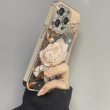 望舒金蓮適用蘋果16promax手機殼新款iphone15小羊皮保護套14plus國風創意13全包防摔12高級感11網紅潮17Air