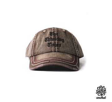 Sowhat Vintage C.A.P.  The Thinking Times老報紙刺繡舊化老帽(兩色)