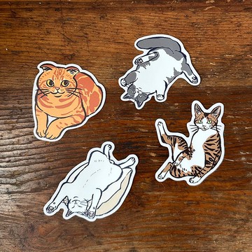 放鬆貓 防水貼紙