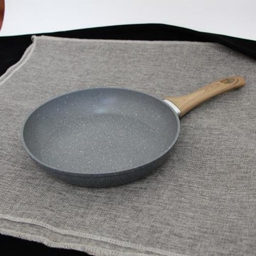 韓式麥飯石色不沾平底鍋煎牛排鍋手抓烙餅煎炒鍋18-28cm電磁爐通