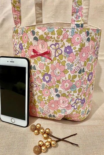 圓底手提包 英國進口布料Liberty Tana棉限量花色手作包Betsy系列