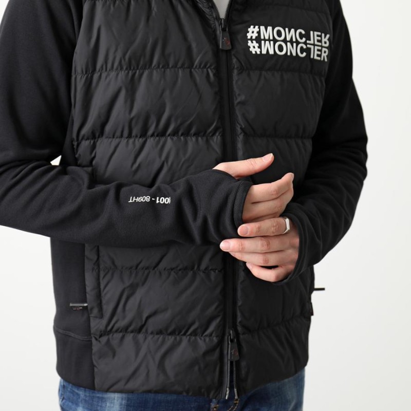 送料無料 10 MONCLER GRENOBLE モンクレール グルノーブル 3G00008 809HT ブラック ネックウォーマー ロゴ