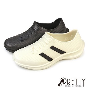 Pretty 男女 女大尺碼 防水鞋 雨鞋 休閒鞋 工作鞋 輕量 直套式U38-00877