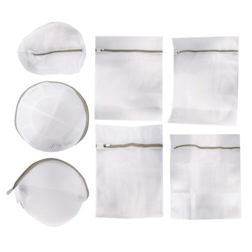 三明治網加厚防纏繞洗衣袋 7件組  灰色  1組