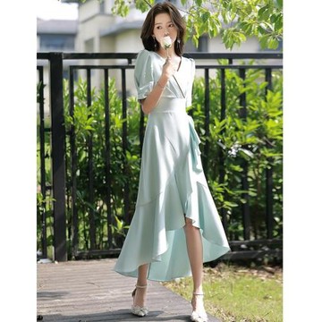 魚尾晚禮服女輕奢小眾日常女裝顯瘦連衣裙平時可穿氣質夏季小個子