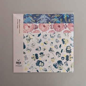 明信片3種/櫻花三色堇