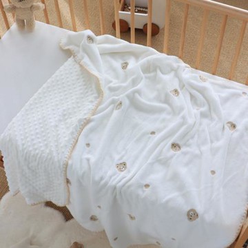 嬰兒毯安撫豆豆被牛奶絨蓋毯新生兒空調毯初生寶寶小被子四季通用