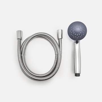 特力屋 一段增壓蓮蓬頭軟管組 灰