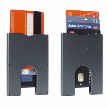 ALUMINIUM SLIM WALLET 鋁製纖細卡夾4張卡－3色任選 鈦灰色