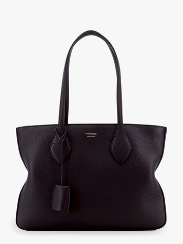 Leather shoulder bag with logo on the front - FERRAGAMO - gender_Woman