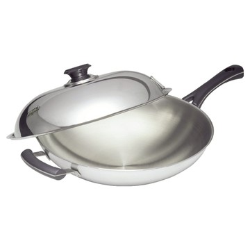 Hi CHEF 掌廚 cookmate 長柄中華炒鍋 附安全玻璃蓋  1個  38cm